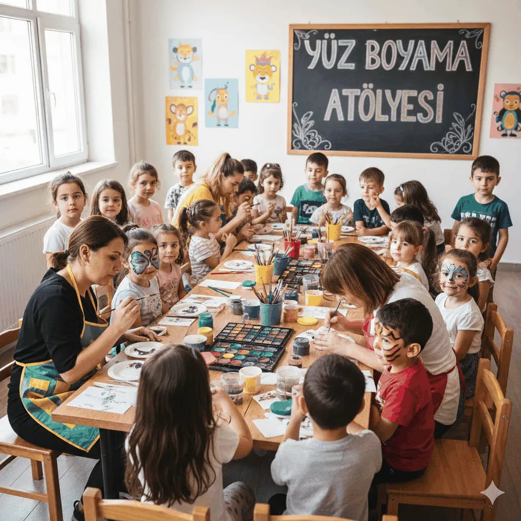 Çocuklar için Yüz Boyama Atölyesi