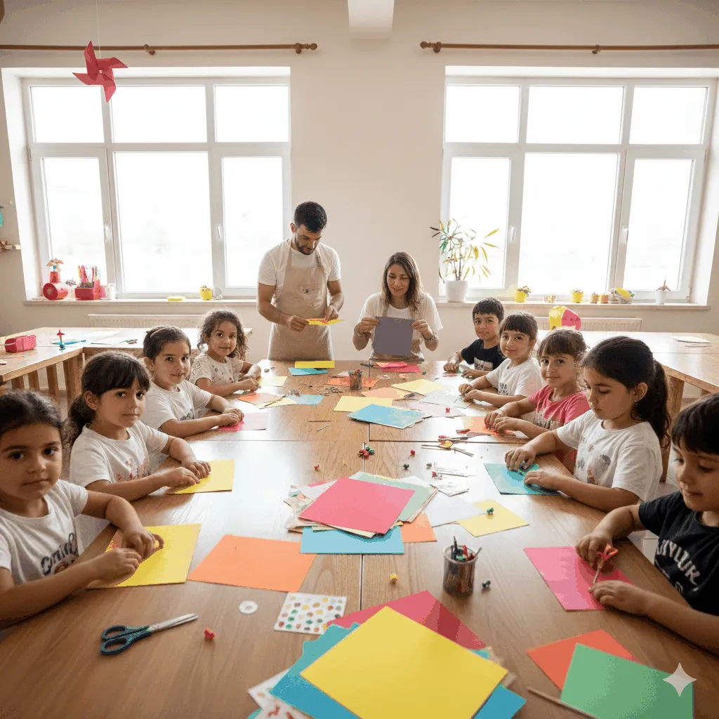 Çocuklar için Rüzgar Gülü Atölyesi